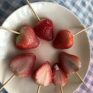 パリパリ〜いちご飴の簡単な作り方